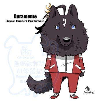 Rule 34 | 1girl, ahoge, animal ears, belgian shepherd, blue eyes, closed mouth, commentary request, dog ears, dog girl, dog tail, duramente (umamusume), full body, jacket, long sleeves, looking at viewer, multicolored jacket, onikobe rin, pants, red jacket, red pants, red shoes, shoes, simple background, solo, standing, tail, tracen training uniform, two-tone jacket, umamusume, watermark, white background, white jacket