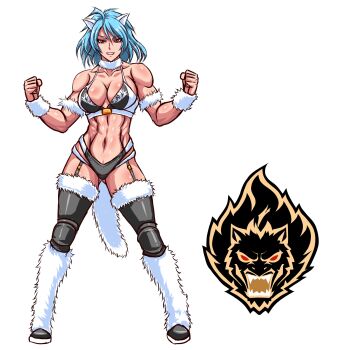 1girl highres muscular muscular_female original shiny_skin solo tagme taroimo_(00120014) wrestler wrestling_outfit