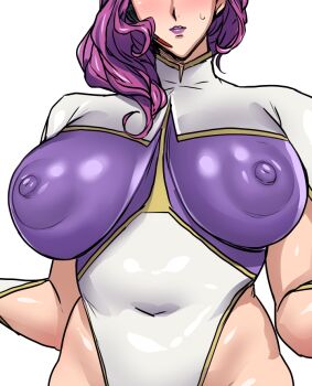 1girl akikusa_peperon breasts code_geass cornelia_li_britannia cosplay gundam gundam_seed gundam_seed_destiny huge_breasts long_hair meer_campbell meer_campbell_(cosplay) simple_background white_background