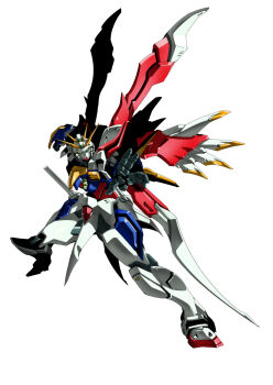 fighting_stance g_gundam god_gundam god_gundam_ii green_eyes gundam highres looking_at_viewer mecha mecha_focus mechanization mobile_suit no_humans robot saka_ryouka science_fiction solo super_robot v-fin white_background