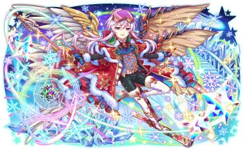 alternate_costume aqua_vest ascot belt black_bow black_bowtie black_pants blue_ascot boots bow bowtie buttons capelet cel_shading coat collar collared_coat crash_fever dot_nose dress_shirt earrings epee frilled_collar frilled_shirt frills full_body fur-trimmed_capelet fur-trimmed_coat fur-trimmed_sleeves fur_trim game_cg goggles green_collar hair_between_eyes hair_bow holding holding_sword holding_weapon ice jewelry lens_flare light_particles long_hair long_sidelocks looking_at_viewer lovecraft_(crash_fever) multicolored_eyes narrowed_eyes official_alternate_costume official_art open_mouth outline pants pink_eyes purple_eyes railing red_bow red_capelet red_coat red_outline shirt sidelocks ski_goggles skis snowflake_earrings snowflake_print snowflakes solo sparkle stairs star_(symbol) sword tachi-e thigh_boots tight_clothes tight_pants tongue transparent_background triangle two-sided_capelet two-sided_coat two-sided_fabric two-tone_eyes undershirt vest weapon white_belt white_boots white_collar white_hair white_shirt white_wings wings winter winter_clothes zig-zag_pattern