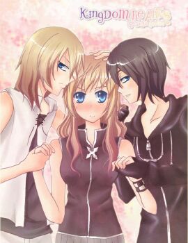 black_hair coat gender_request genderswap kingdom_hearts kingdom_hearts_358/2_days kingdom_hearts_ii namine roxas xion xion_(kingdom_hearts)
