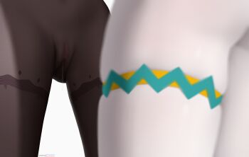 2girls absurdres belle_(delicate_sunlight)_(zenless_zone_zero) belle_(zenless_zone_zero) black_pantyhose blurry blurry_foreground censored commentary_request covered_pussy fanbox_username highres jewelry lower_body mosaic_censoring multiple_girls no_panties pantyhose pussy pussy_juice pussy_juice_drip_through_clothes skindentation thighlet vivian_banshee wet wet_clothes wet_pantyhose white_background white_pantyhose z282g zenless_zone_zero