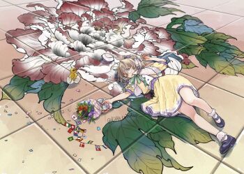 1girl absurdres ahoge american_flag baby_animal bird black_shoes blonde_hair bouquet braid brazilian_flag bunting canadian_flag capelet chick closed_eyes closed_mouth collared_shirt confetti danish_flag duck duckling dutch_flag flag flags_of_all_nations floral_print floral_print_skirt flower french_flag full_body german_flag glasses green_ribbon gun hair_flower hair_intakes hair_ornament hair_ribbon handgun hat highres irish_flag italian_flag japanese_flag koze_niire lace-trimmed_capelet lace-trimmed_socks lace_ribbon lace_trim lying mary_janes medium_hair neck_ribbon nijisanji norwegian_flag on_back on_floor people&#039;s_republic_of_china_flag petticoat polka_dot polka_dot_shirt polka_dot_skirt print_skirt puffy_short_sleeves puffy_sleeves purple_flower purple_trim red_flower ribbon round_eyewear shirt shoes short_sleeves signature skirt skirt_set sleeping socks solo south_korean_flag spanish_flag string_of_flags swedish_flag swiss_flag tile_floor tile_mosaic tiles twin_braids twitter_username undershirt union_jack unworn_hat unworn_headwear virtual_youtuber weapon white_capelet white_hat white_ribbon white_shirt white_socks yaguruma_rine yaguruma_rine_(1st_costume) yellow_flower yellow_shirt yellow_skirt