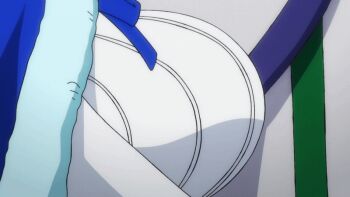 animated animated_gif anime_screenshot blue_cape blue_ribbon bouncing_breasts breast_focus breasts cape large_breasts one_piece ribbon shirt ulti_(one_piece) white_shirt