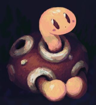 absurdres gen_2_pokemon highres looking_at_viewer nintendo no_humans petday pokemon pokemon_(creature) shuckle solo traditional_media