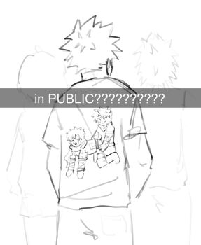 bakudeku bakugou_katsuki boku_no_hero_academia chibi from_behind kezirolli midoriya_izuku sex shirt sketch spiked_hair
