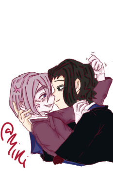 Rule 34 | 2boys, 2men, couple, dazai osamu (isekai shikkaku), genderswap, genderswap (ftm), isekai shikkaku, multiple boys, sacchan (isekai shikkaku), template, yaoi