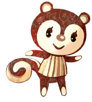 Rule 34 | animal crossing, lowres, miguel crossing, nintendo, poppy (animal crossing), squirrel, standing, transparent background