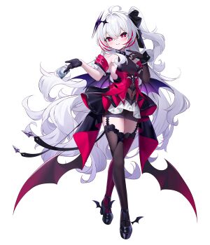 Rule 34 | 1girl, artist request, asymmetrical gloves, bat wings, black dress, black gloves, black panties, black shoes, black thighhighs, black wrist cuffs, block heels, breasts, card, covered navel, cowlick, crossed legs, diamond (shape), dress, elbow gloves, full body, game cg, gloves, hair between eyes, highres, holding, holding card, layered dress, lilith (poker fate), long hair, looking at viewer, microdress, multicolored dress, multicolored hair, non-web source, official art, panties, pencil dress, poker fate, red dress, red eyes, red hair, red streaks, red thighhighs, see-through cleavage, see-through clothes, see-through dress, shoes, side ponytail, sideboob, single elbow glove, single wrist cuff, small breasts, solo, streaked hair, thighhighs, transparent background, underwear, uneven gloves, very long hair, white hair, wings, wrist cuffs