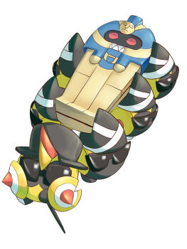 black_hat clothed_pokemon cofagrigus commentary_request dancing_pallbearers_(meme) falinks gen_5_pokemon gen_8_pokemon hat highres meme nintendo no_humans pokemon pokemon_(creature) pokemon_focus sharp_teeth simple_background sunglasses teeth top_hat white_background zhen_xionggui