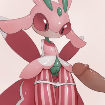 Rule 34 | 1girl, antennae, arms behind back, arthropod girl, black eyes, blush, colored sclera, erection, gen 7 pokemon, highres, looking down, lurantis, nintendo, no mouth, panties, panty pull, penis, pink sclera, pinstripe pattern, pokemon, pokemon (creature), pussy, shiny skin, simple background, standing, striped, uncensored, underwear, white background, white panties, youjo modoki