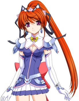 1girl 2000s_(style) bow breasts cleavage closed_mouth earrings elbow_gloves elixir_lime game_asset gloves hair_ribbon jewelry large_variant_set light_smile long_hair magical_girl mahou_senshi_(series) mahou_senshi_symphonic_knights medium_breasts non-web_source official_art orange_hair ponytail purple_eyes red_hair ribbon saitou_natsuki self-datamine simple_background skirt smile solo tachi-e tachibana_arisu_(mahou_senshi) thighhighs transparent_background variant_set white_gloves zettai_ryouiki