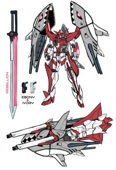 absurdres abyss_gundam alternate_color beam_gun energy_sword reference_sheet chest_cannon commentary double_beam_cannon english_commentary full_body gun gundam gundam_build_divers gundam_build_divers_re:rise gundam_seed gundam_seed_destiny handgun highres hololive hololive_english mecha mecha_focus mobile_armor mobile_suit no_humans one-eyed pinguinkotak redesign reflect_(gawr_gura) robot science_fiction shoulder_cannon standing sword sword_impulse_gundam v-fin weapon white_background