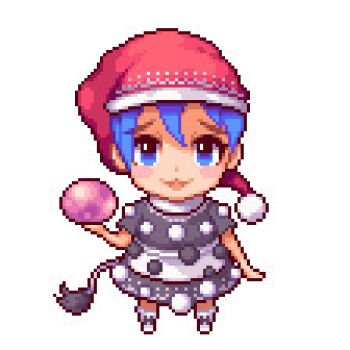 1girl animated animated_gif bad_id bad_pixiv_id blinking blob blue_eyes blue_hair blush blush_stickers doremy_sweet dress eating eyebrows female_focus hair_between_eyes hat ichi_et looking_at_viewer lowres matching_hair/eyes md5_mismatch nightcap open_mouth pixel_art pom_pom_(clothes) short_hair short_sleeves simple_background solo tail tapir_tail touhou white_background