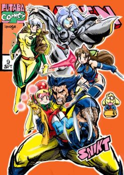 Rule 34 | 1boy, 4girls, 95-tan, animal ears, azuki osamitsu, bad id, bad pixiv id, blonde hair, bodysuit, brown hair, charles xavier, cosplay, daiginjou, futaba channel, kiri-san, kunkun, leotard, marvel, multiple girls, os-tan, parody, psylocke, rogue (x-men), rozen maiden, shinku, shinku (cosplay), storm (x-men), sword, weapon, wolverine (x-men), x-men