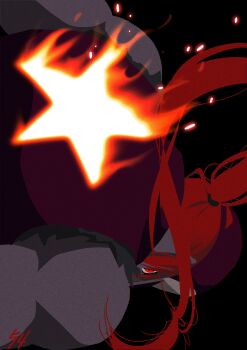 Rule 34 | 1boy, 54 hoshi, absurdres, alternate eye color, alternate hair color, baseball cap, fatal fury, fatal fury: city of the wolves, fatal fury cap, hat, highres, long hair, looking at viewer, male focus, muscular, official alternate costume, ponytail, red eyes, red hair, simple background, solo, terry bogard, torn clothes, torn sleeves