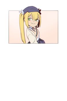 1girl black_gloves blonde_hair choker dokibird dokibird_(retro_doki) fingerless_gloves gloves green_eyes hair_ornament hat highres indie_virtual_youtuber jacket long_hair looking_back open_clothes open_jacket tagme twintails virtual_youtuber white_background yoruny