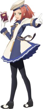 1girl artist_request breasts eleanor_hume full_body game_cg gloves green_eyes hat highres looking_at_viewer official_art open_mouth pink_hair smile solo tales_of_(series) tales_of_asteria tales_of_berseria third-party_source transparent_background white_gloves