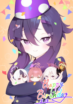 Rule 34 | 4girls, aru (blue archive), blue archive, chibi, english text, halo, haruka (blue archive), kayoko (blue archive), kumaneko vvw, looking at viewer, multiple girls, mutsuki (blue archive), school uniform, upper body