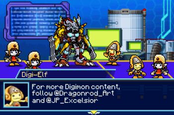 Rule 34 | armor, claws, digielf, digielf (feminine), digielf (masculine), digimon, digimon (creature), digimon world x, hat, muscular, muscular male, open mouth, pointy ears, smile, wargreymon, wargreymon x-antibody