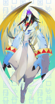 absurdres anubimon anubis bandages bracelet claws digimon highres jewelry wings