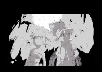 Rule 34 | 1boy, 1girl, asymmetrical hair, baseball cap, breasts, cave, gen 1 pokemon, gym leader, hands in pockets, hat, jacket, looking up, misty (pokemon), nintendo, on head, pikachu, pokemon, pokemon (anime), pokemon (classic anime), pokemon (creature), pokemon adventures, pokemon on head, pokemon rgby, ponytail, red (pokemon), shirt, short hair, side ponytail