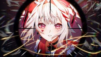 1girl artist_name black_choker choker commentary_request diamond_(shape) diamond_facial_mark facial_mark frilled_sailor_collar frills hair_intakes heart heart_facial_mark honkai:_star_rail honkai_(series) long_hair looking_at_viewer om_rm1101 parted_lips pink_eyes red_sailor_collar sailor_collar smile solo sparkle_(honkai:_star_rail) sparxie_(honkai:_star_rail) twintails twitter_username white_hair