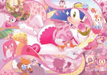 aged_down amy_rose anger_vein baking bat_(animal) bed bee big_the_cat black_fur black_hair blonde_hair blue_eyes blue_fue blue_hair blush bracelet brown_eyes bug card chameleon chao_(sonic) charmy_bee cheese_(sonic) child classic_amy_rose classic_sonic classic_tails comforting cookie cream_the_rabbit crocodile crocodilian diary dress echidna_(animal) espio_the_chameleon field fishing flower flower_field food forest fox gloves green_eyes hammer hat heart hedgehog highres insect jewelry knuckles_the_echidna lipstick long_ears long_hair lying makeup medium_hair mirror multiple_tails nature nervous on_bed orange_fur orange_hair painted_face pen petite pink_fur pink_hair pov purple_fur purple_hair rabbit red_fur red_hair rouge_the_bat running sandals sega shadow_the_hedgehog smile socks sonic_(series) sonic_the_hedgehog spiked_hair tail tails_(sonic) tears toy_hammer two_tails ultimangga vector_the_crocodile waking_up wings writing yellow_fur