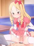 10s 1boy 1girl animated bar_censor blonde_hair blush bow censored clitoris clothed_female_nude_male clothes_lift computer cowgirl_position cum cum_in_pussy dress dress_lift ejaculation eromanga_sensei girl_on_top hair_bow hairband hetero holding indoors internal_cumshot kurokaji laptop lifting_own_clothes loli long_hair lying male_pubic_hair no_panties nude on_back penis pointless_censoring pointy_ears pubic_hair pussy red_bow sex solo_focus spread_legs straddling thighhighs vaginal video white_thighhighs x-ray yamada_elf