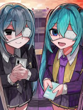 absurdres eyepatch hatsune_miku highres medical_eyepatch microa monitoring_(vocaloid) vocaloid