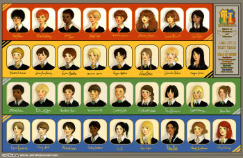 6+boys 6+girls anthony_goldstein bindi black_hair blaise_zabini blonde_hair blue_eyes blunt_bangs blush bob_cut bowl_cut braid brown_eyes brown_hair buzz_cut character_name curly_hair curtained_hair daphne_greengrass dean_thomas draco_malfoy ernie_macmillan facial_mark forehead_mark glasses green_eyes gregory_goyle hair_down hair_ornament hair_up hairclip hannah_abbott harry_potter harry_potter_(series) hermione_granger justin_finch-fletchley kevin_entwhistle lavender_brown lisa_turpin long_hair mandy_brocklehurst megan_jones messy_hair michael_corner millicent_bulstrode morag_macdougal multiple_boys multiple_girls necktie neville_longbottom orange_hair padma_patil pansy_parkinson parted_bangs parvati_patil ponytail red_hair ron_weasley seamus_finnigan short_hair short_twintails siblings side_part sisters smile stephen_cornfoot striped_neckwear sue_li swept_bangs terry_boot theodore_nott tracey_davis twin_braids twins twintails very_short_hair vincent_crabbe wavy_hair wayne_hopkins wizarding_world zacharias_smith
