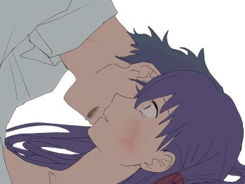 1boy 1girl adoptive_siblings black_hair brother_and_sister bruise bruise_on_face commentary_request crying fate/stay_night fate_(series) hair_ribbon hetero highres implied_rape injury inseki long_hair matou_sakura matou_shinji modoru_5 purple_eyes purple_hair ribbon siblings tearing_up