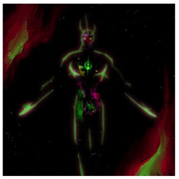 1boy absurdres alien alien_x_(ben_10) ben_10 ben_10:_alien_force ben_10:_ultimate_alien highres nebula non-web_source outstretched_arms sky space star_(sky) starry_sky