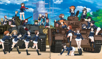 10s 3d 6+girls :d :o ^_^ ahoge akiyama_yukari all_fours anglerfish angry animal_ears artist_request bike_shorts black_socks blonde_hair blue_hair boots bow brown_hair buruma buttons caesar_(girls_und_panzer) cat_ears caterpillar_tracks choker closed_eyes cloud coke-bottle_glasses crease crossed_arms day emblem erwin_(girls_und_panzer) everyone eye_contact eyepatch fish flipped_hair girls_und_panzer glasses gotou_moyoko grey_hair hair_bow hair_ribbon hairband hand_on_headphones hat head_rest headband headphones high_ponytail holding_hands isobe_noriko isuzu_hana jacket kadotani_anzu kawanishi_shinobu kawashima_momo knee_boots knee_pads kneehighs kondou_taeko konparu_nozomi koyama_yuzu leaning_forward light_brown_hair long_hair long_sleeves looking_at_another looking_back low_twintails m3_lee/grant maruyama_saki medium_tank military military_hat military_vehicle miniskirt momogaa_(girls_und_panzer) motor_vehicle mountain multiple_girls nekonyaa nishizumi_miho official_art one_eye_closed oono_aya open_mouth orange_hair oryou_(girls_und_panzer) outdoors outstretched_arm panzer_iv parted_bangs peaked_cap piyotan_(girls_und_panzer) pleated_skirt pointing ponytail profile purple_hair rabbit radio_antenna red_hair red_legwear reizei_mako ribbon running saemonza_(girls_und_panzer) sakaguchi_karina sasaki_akebi sawa_azusa scan scarf school_uniform semi-rimless_eyewear shadow short_hair sitting skirt sky smile socks sono_midoriko standing stug_iii surprised takebe_saori tank tank_destroyer thighhighs throat_microphone tree tripping twintails under-rim_eyewear utsugi_yuuki vehicle waving wide-eyed wink yamagou_ayumi