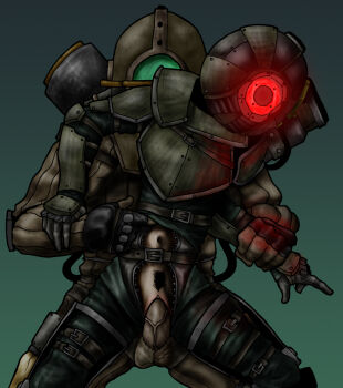 1boy 1girl big_daddy_(bioshock) big_sister_(bioshock) bioshock bioshock_(series) bioshock_2 clitoris clothed_sex erection female_pubic_hair hetero machine penis pubic_hair pussy rape sex subject_delta uncensored