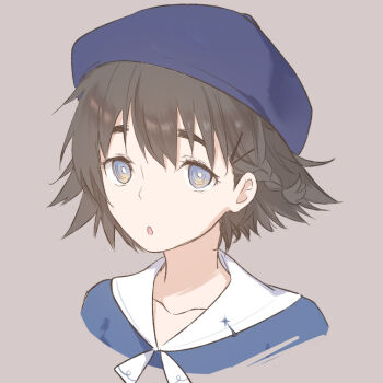 1girl :o aqua_eyes black_hair blue_eyes check_clothing clothing_request collarbone curious looking_at_viewer marsirome medium_hair ringed_eyes sailor school_uniform science_adventure shiina_mayuri solo square_pupils steins;gate tareme tongue upper_body