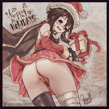 1girl ass bad_tag black_hair kono_subarashii_sekai_ni_shukufuku_wo! long_hair megumin original princessofpower pussy