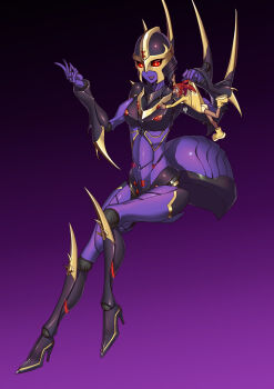 2girls blackarachnia blouse boots helmet high_heels highres holding_person mecha multiple_girls red_hair robot sari_sumdac shirt solo_focus transformers transformers_animated twintails yellow_shirt