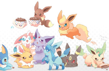 Rule 34 | 1other, :3, :d, artist name, blue eyes, blush, bowl, brown eyes, closed mouth, commentary request, disembodied hand, eating, eevee, espeon, flareon, gen 1 pokemon, gen 2 pokemon, gen 4 pokemon, gen 6 pokemon, glaceon, holding, holding bowl, jolteon, leafeon, mugita konomi, nintendo, open mouth, pet food, pokemon, pokemon (creature), polka dot, polka dot background, purple eyes, red eyes, smile, sylveon, umbreon, vaporeon, white background