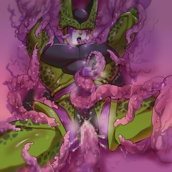 1boy 1cuntboy black_skin black_wings blush bound bound_arms bound_legs cell_(dragon_ball) censored colored_skin colored_tongue cum cum_in_pussy cum_on_male cuntboy cuntboy_only cuntboy_penetrated dragon_ball dragonball_z drooling green_skin heavy_breathing large_pectorals looking_at_penis looking_down male_focus male_futanari mosaic_censoring multicolored_skin open_mouth pectorals penis perfect_cell pink_background pink_eyes purple_penis purple_skin purple_tongue restrained saliva saliva_trail sex simple_background slimy solo spots sweat teeth tentacle_pit tentacle_sex tentaclejob tentacles tentacles_on_male tongue tongue_out upper_teeth_only vaginal white_skin wings yaoi yellow_skin