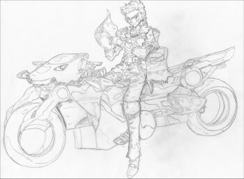 Rule 34 | absurdres, d-wheel, duel disk, duelist, highres, original, pencil, sicklebx, sketch, yu-gi-oh!, yu-gi-oh! 5d's, yugioh oc