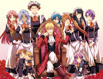 ahoge alternate_costume anelace_elfead crossdressing eiyuu_densetsu estelle_bright falcom highres josette_capua joshua_bright kloe_rinz mueller_vander olivert_reise_arnor parted_bangs renne_(eiyuu_densetsu) ries_argent scherazard_harvey sora_no_kiseki tita_russell