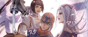 4boys argyle_clothes argyle_hat argyle_sweater beanie black_eyes black_hair blue_sweater bob_cut brown_hair bruno_bucciarati cleavage_cutout clothing_cutout commentary_request grey_hair guido_mista hair_ornament hairclip hat high_collar jacket jojo_no_kimyou_na_bouken kom_(water0371) long_hair makeup male_focus multiple_boys pannacotta_fugo pouring purple_eyes purple_lips red_hat sweat sweater turtleneck turtleneck_sweater vento_aureo water what white_jacket zipper zipper_pull_tab