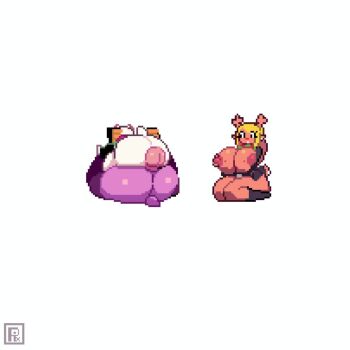 1boy 2girls animated ass blonde_hair breasts colored_skin cum cum_in_pussy cum_overflow cum_pool deltarune dialogue_box english_text furry furry_female furry_male furry_with_non-furry huge_ass huge_breasts huge_penis huge_testicles interspecies leg_up long_hair lying mating_press monster_girl multiple_girls nipples noelle_holiday penis pixel_art pixzapix purple_skin ralsei simple_background sound susie_(deltarune) testicles utdr_(toby_fox) video white_background white_skin