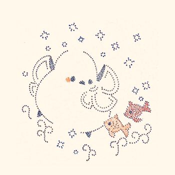 animal_focus bird fish full_body highres long-tailed_tit no_humans original tit_(bird) touko_(nagomino) traditional_media underwater