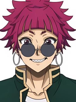 Rule 34 | 1boy, dead account, glasses, magenta eyes, magenta hair, surugi dei