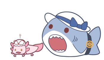 Rule 34 | ?, axolotl, belt, bow, fins, fish tail, hat, hat ribbon, mob cap, no noru, open mouth, red bow, ribbon, shark, shark fin, shark tail, sharp teeth, simple fish, tail, teeth, touhou, watatsuki no toyohime, whale shark, white hat, yakumo yukari, yakumo yukari (axolotl)