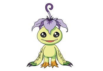 Rule 34 | alraumon, digimon, digimon (creature), highres, looking at viewer, open mouth, petals, sharp teeth, solo, teeth