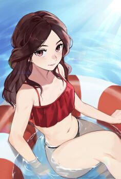 1girl absurdres bikini highres inazuma_eleven inazuma_eleven_(series) nakamasa21 navel raimon_natsumi swimsuit tagme